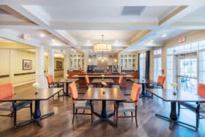 the dining and activities room at the Anchor Post Acute facility