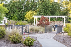 Gardens and courtyards at the Anchor Post Acute facility